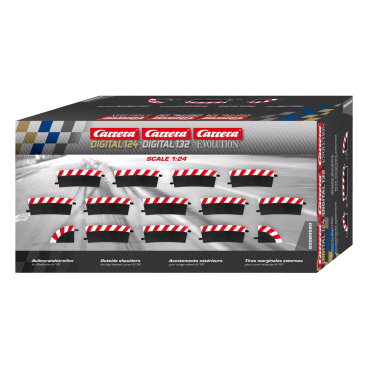 CONJUNTO CHICANE EXTERNA CURVA INCLINADA ALTA 4/15 GRAUS PARA AUTORAMA CARRERA DIGITAL 1/24 E 1/32 E EVOLUTION 20020580